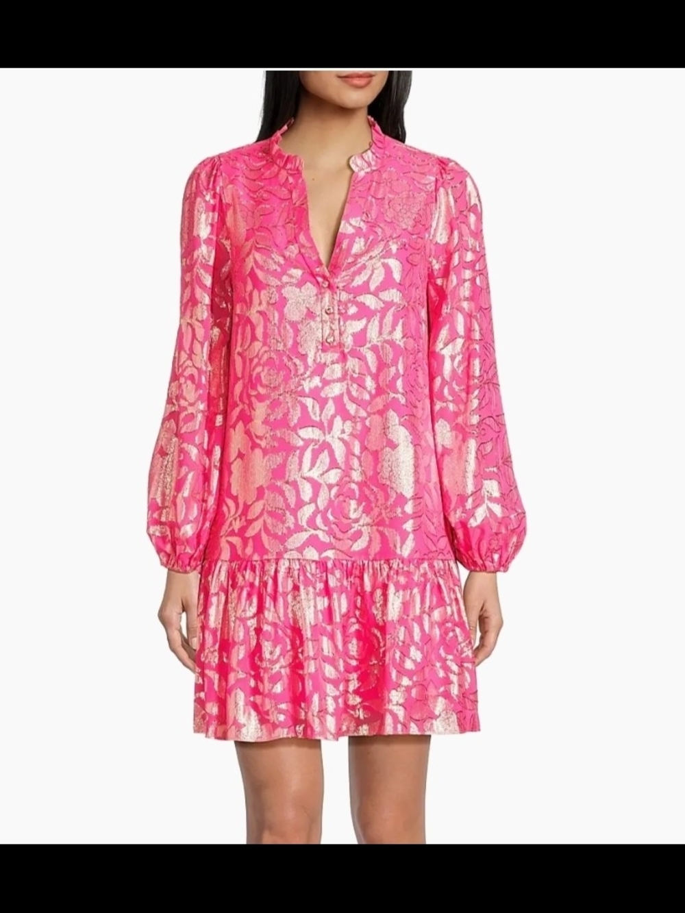 Lilly Pulitzer - Evaline Silk Dropped Waist Minidress Sz 6